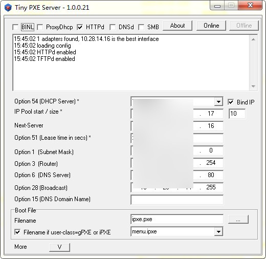 Tiny  PXE  Server(pxe服务器软件)