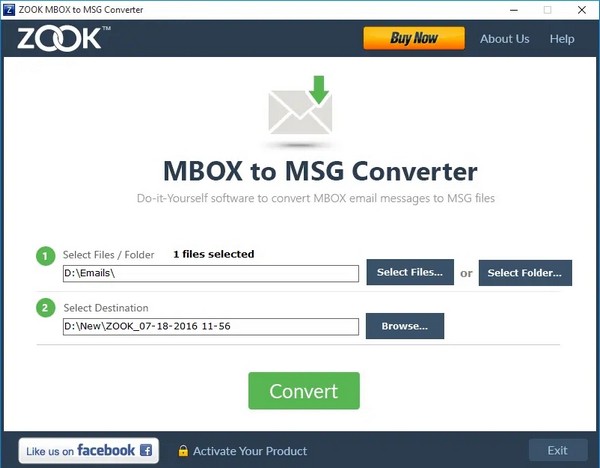 Zook  MBOX  to  MSG  Converter(邮件转换工具)