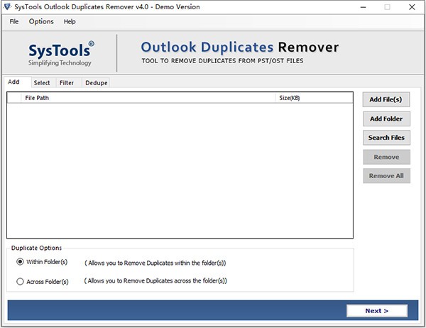 SysTools  Outlook  Duplicates  Remover(邮箱处理工具)