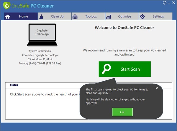 OneSafe  PC  Cleaner  Pro(系统清理软件)