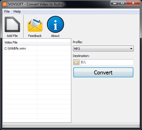 Vovsoft  Convert  Video  to  Audio(视频转音频软件)