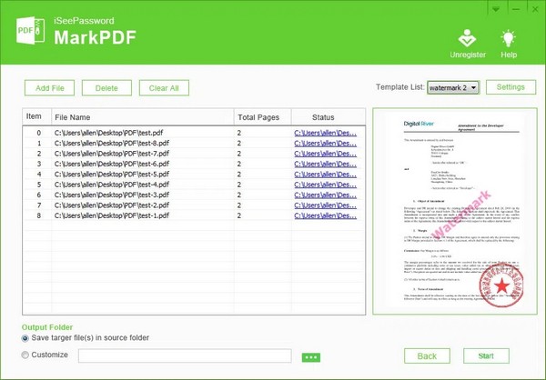 iSeePassword  MarkPDF(PDF水印去除工具)