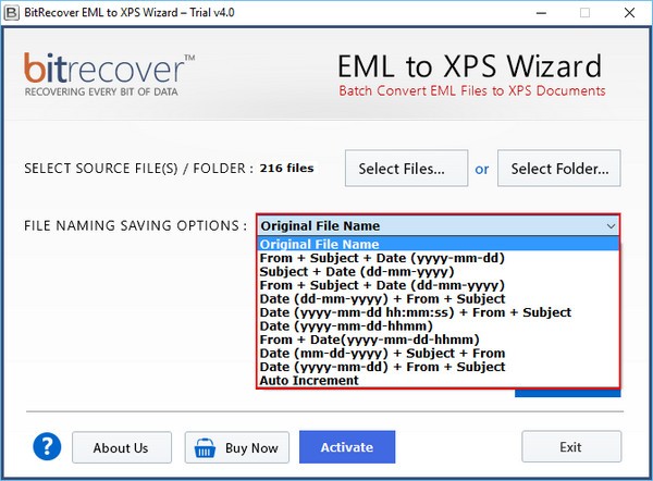 BitRecover  EML  to  XPS  Wizard(EML到XPS转换器)