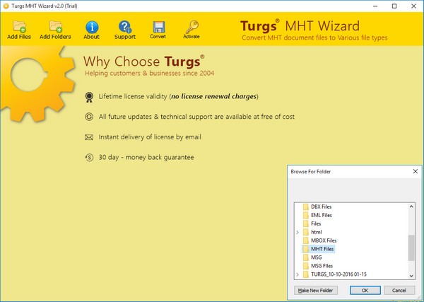 Turgs  MHT  Wizard(MHT文件转换工具)