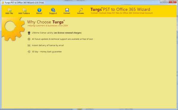 Turgs  PST  to  Office  365 Wizard(PST到Office  365迁移工具)