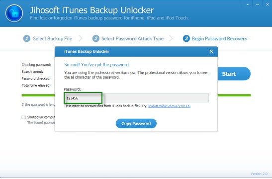 Jihosoft  iTunes  Backup  Unlocker(iTunes备份解锁器)