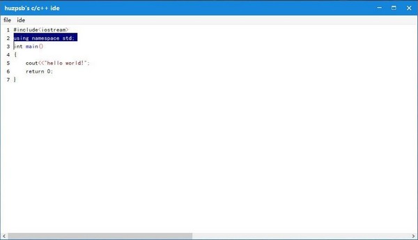 huzpsb's  c/c++ ide