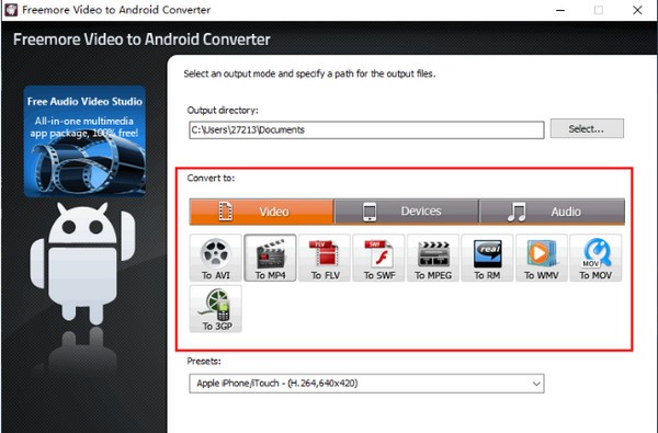 Freemore  Video  to  Android  Converter(视频格式转换工具)