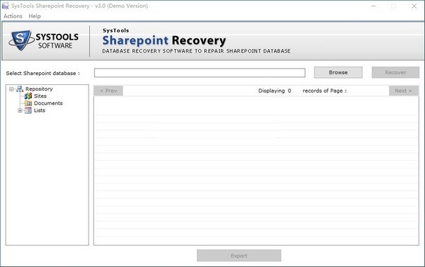 SysTools  SharePoint  Recovery