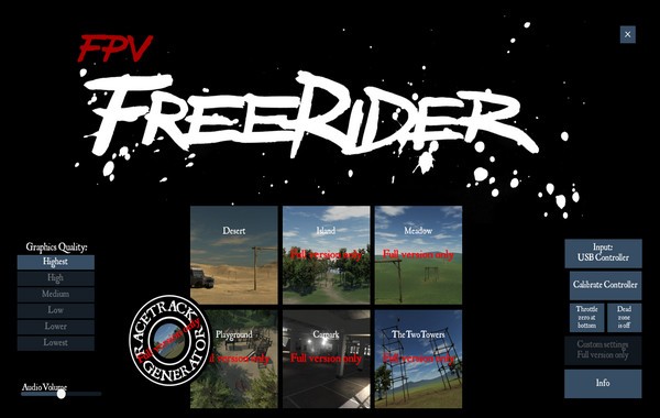 FPV  Freerider(四旋翼飞行模拟器)