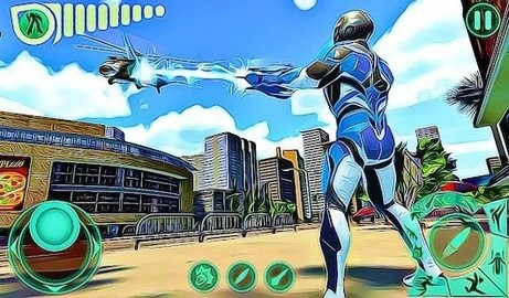 Grand City Flying Hero - Robot Rescue Games 2021